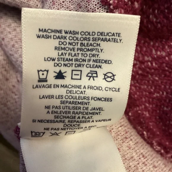 Women’s Lands End Cowl Neck Sweatshirt Purple Long Sleeve Textured Knit Fall - Picture 6 of 9